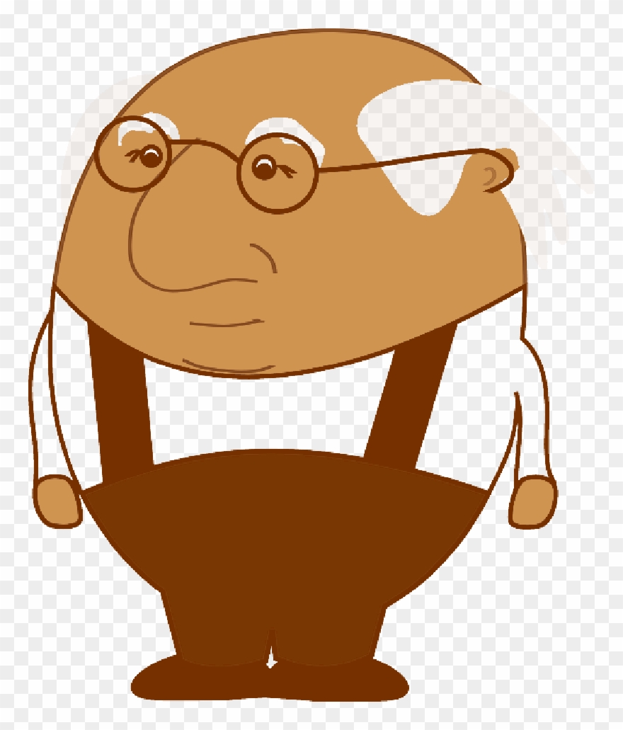 Bald Head - Old Man Cartoon Transparent Clipart