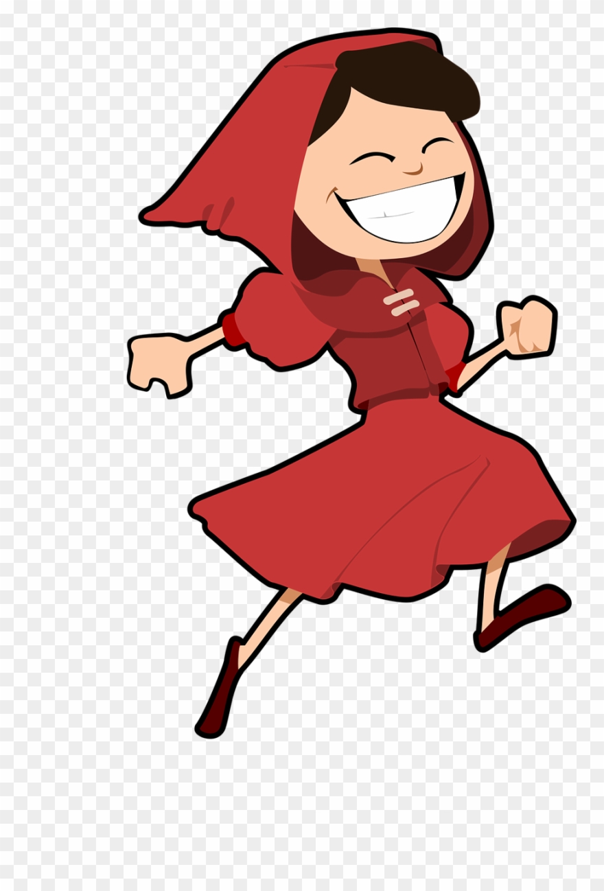 Happy Clip Woman - Happy Little Red Riding Hood - Png Download