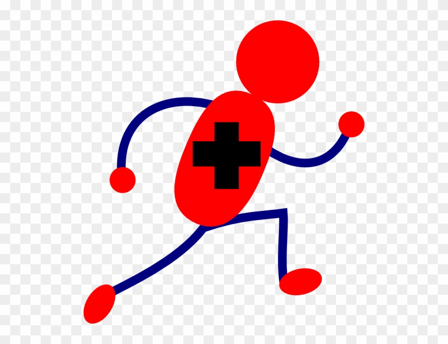 Blue Man Running Clipart - Png Download