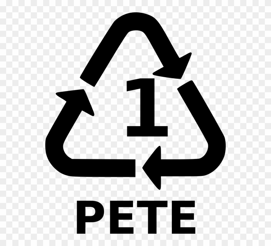 Recycle, Pete, Code, Identification, Plastic - 3 Plastic Clipart
