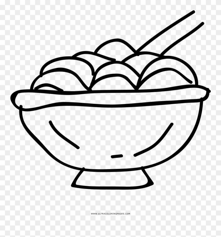 Pasta Coloring Page - Line Art Clipart