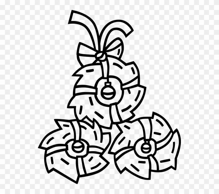 Vector Illustration Of Festive Season Christmas Wreaths Clipart