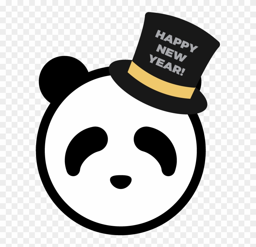 New Year Panda Clipart