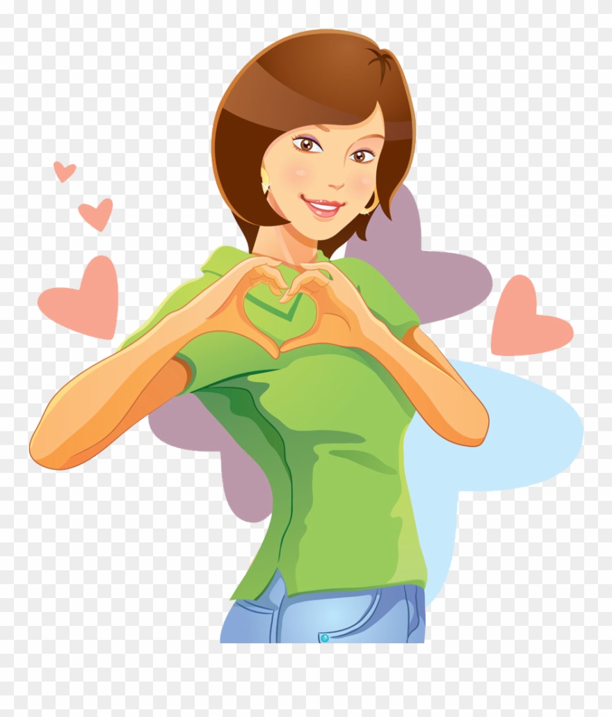 Long Clipart Short Woman - Niña Bonita En Caricatura - Png Download