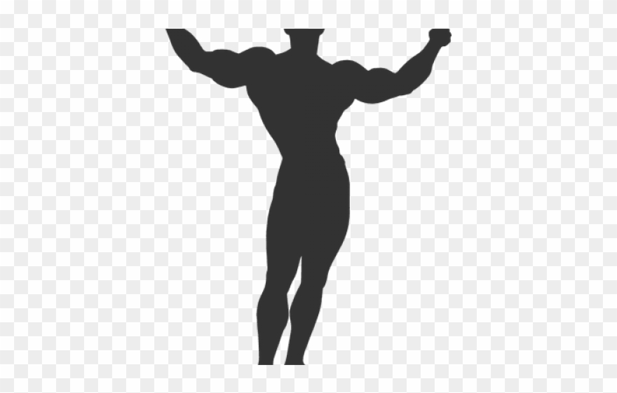 Bodybuilding Clipart Silhouette - Silhouette - Png Download