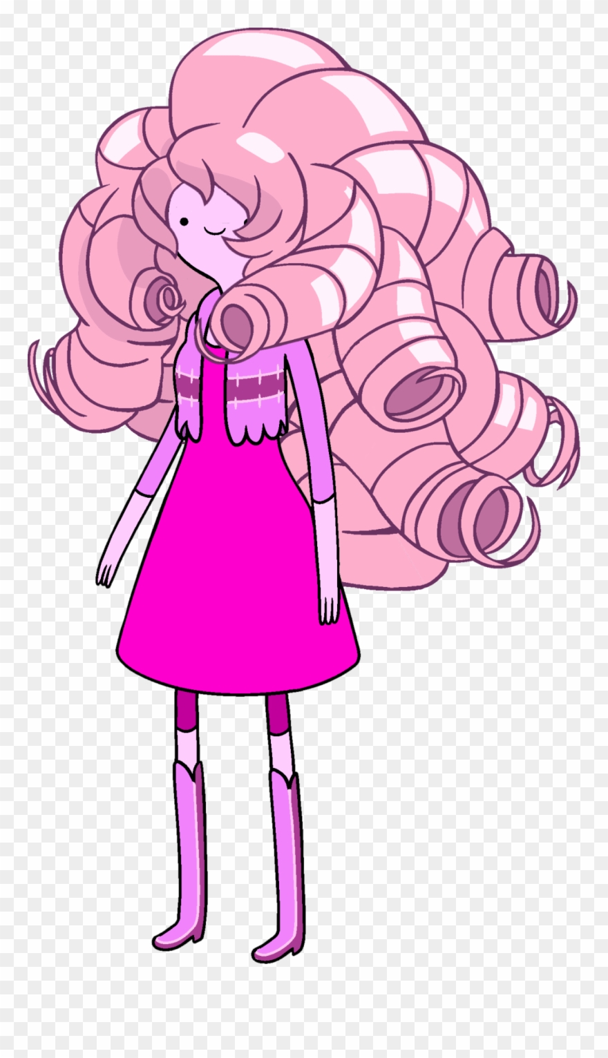 Princess Bubblegum With Rose Quartz's Hair - Steven Universe Rose Quartz Drawing Clipart