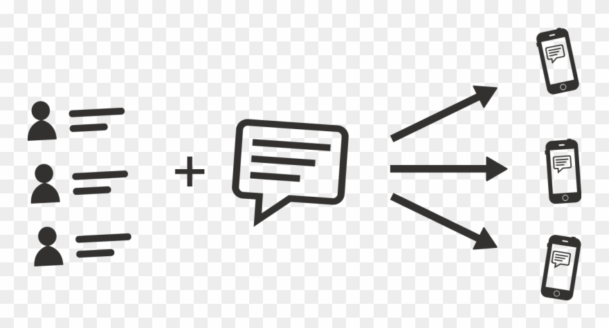 Add A List Of Phone Numbers And Write A Text Message Clipart