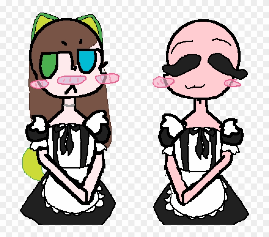 Meh In Maid Dress - Cartoon Clipart