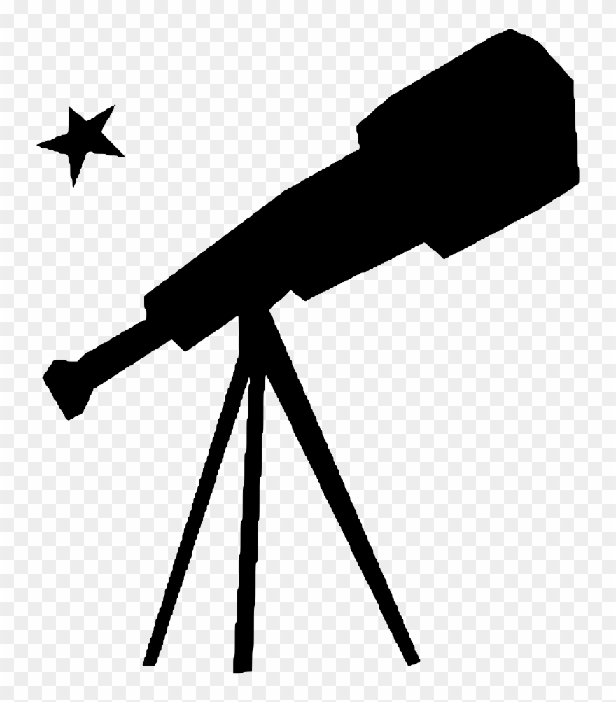 Download Png - Telescope Black And White Clipart