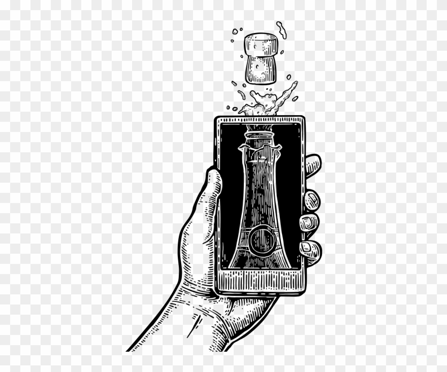 33 Million Friends To Choose Your Bottle - Illustration Clipart