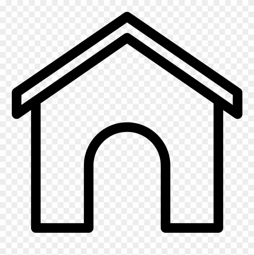 Doghouse Clipart Niche - Dog House Clip Art Black And White - Png Download
