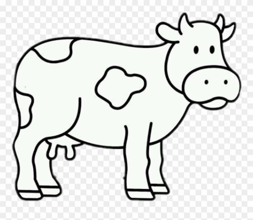 Vaca Sticker - Vaca Para Colorear Clipart