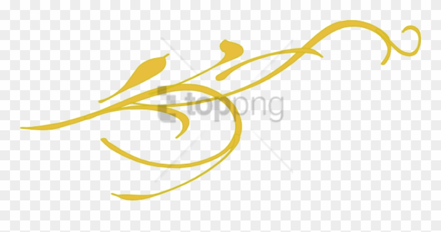 Free Png Download Fancy Line Png Png Images Background - Gold Flowers Clip Art Transparent Png