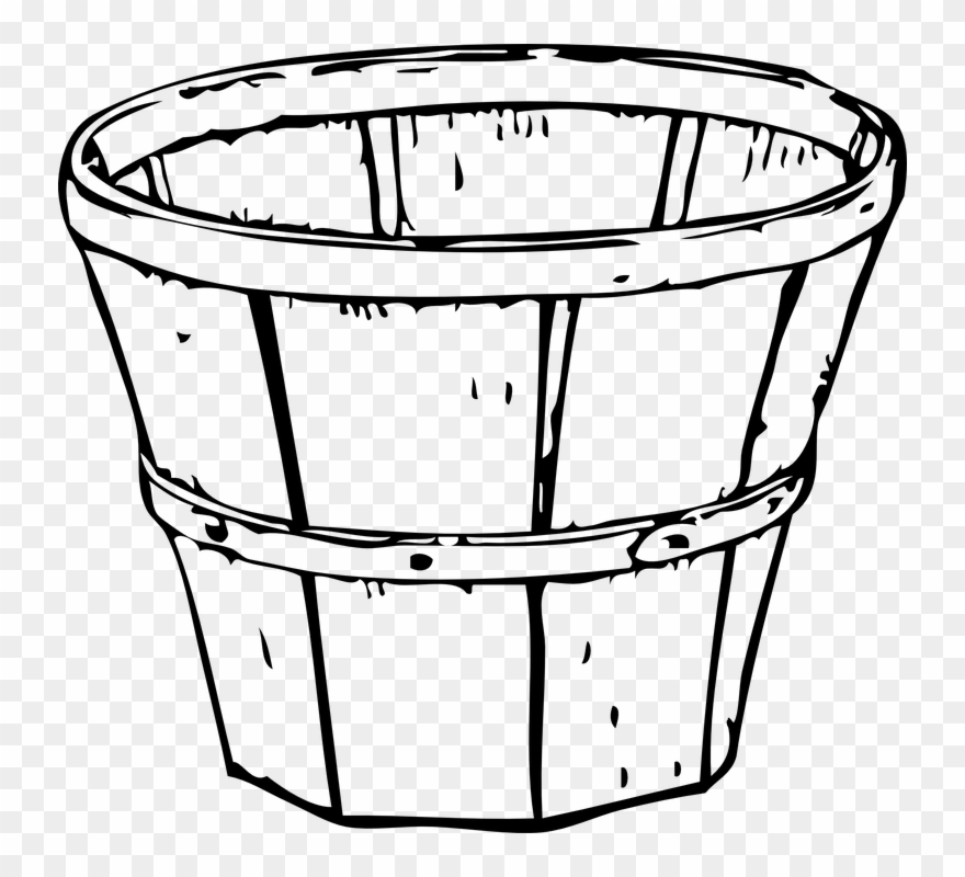 Basket Clipart Empty Harvest Pencil And In Color - Basket Clip Art - Png Download