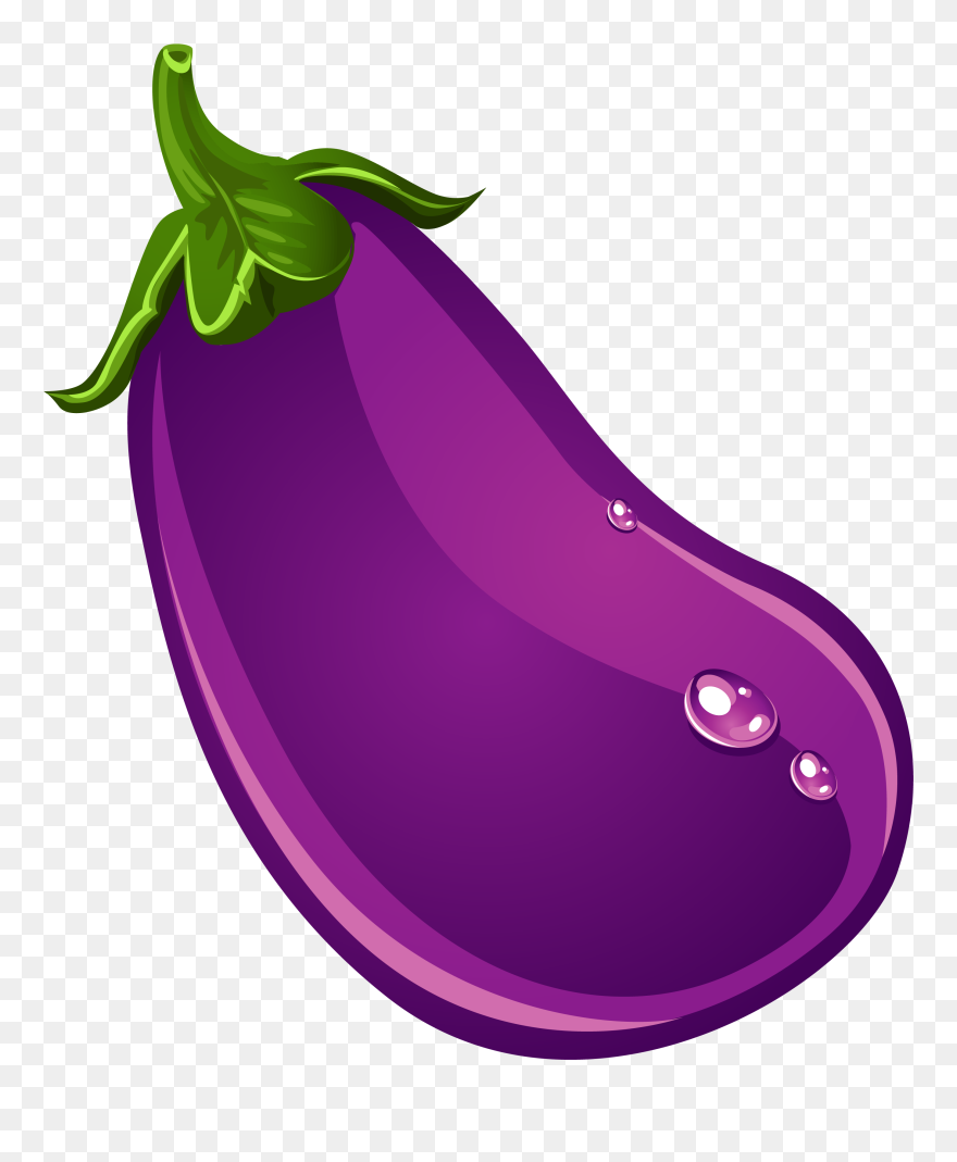 Fruit Eggplant - Cartoon Vegetables Clipart
