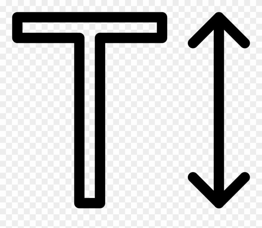 Text Height Icon - Иконка Высота Clipart