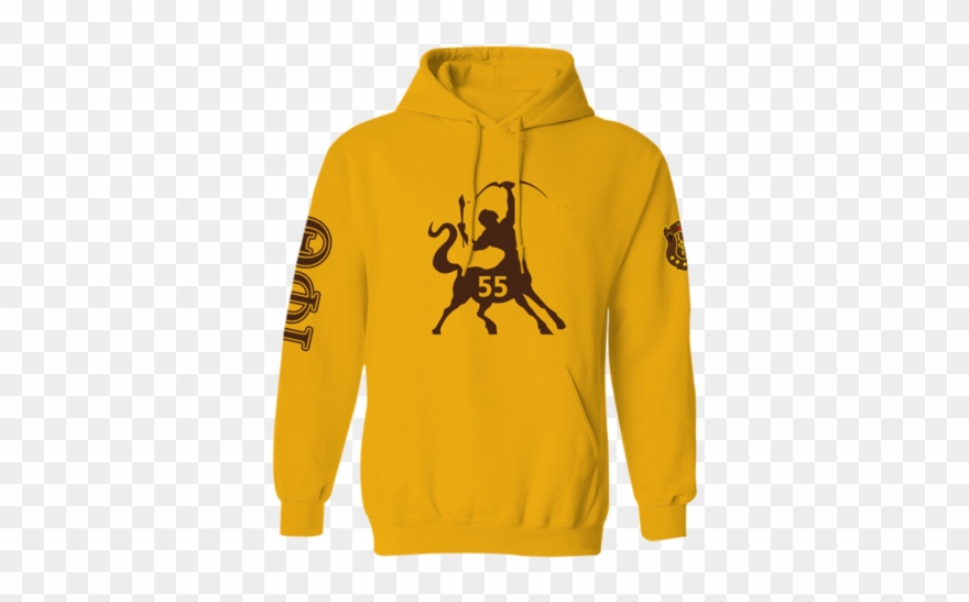Gold 55 Years Iota Phi Theta Centaur Hoodie - Sudaderas De Pantera Negra Clipart