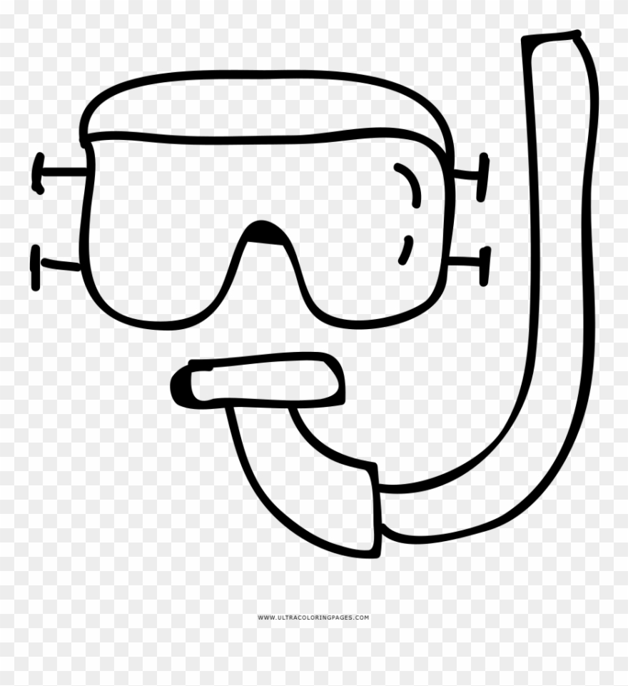 Snorkel Coloring Page Clipart