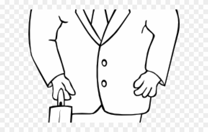 Suit Clipart Suited Man - Man In Suit Cartoon - Png Download