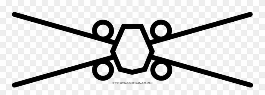 X Wing Coloring Page Clipart