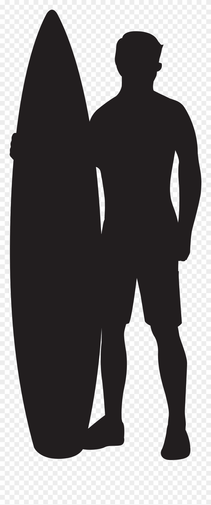 Surfer Silhouette Clip Art , Png Download - Surfer Silhouette Clip Art Transparent Png