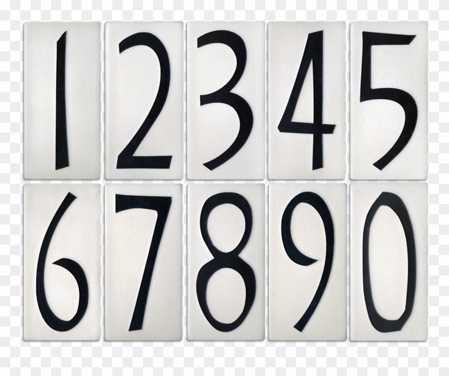 White On Black House Number Tiles Pluspng - Number Tiles Png Clipart