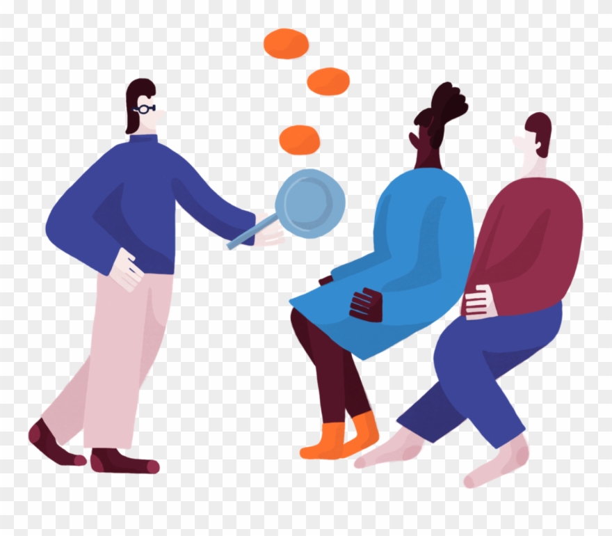 It All Started Over Pancakes - Sitting Clipart