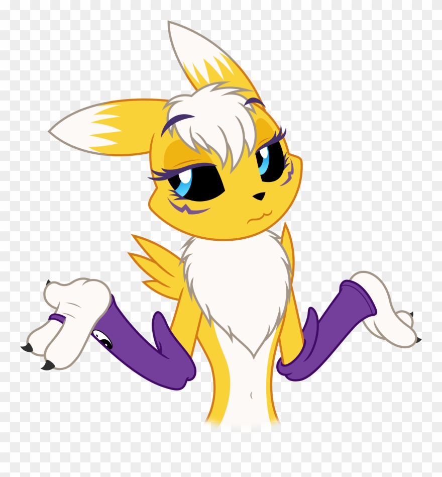 4923 X 5000 Knowyourmeme - Renamon Shrug Clipart