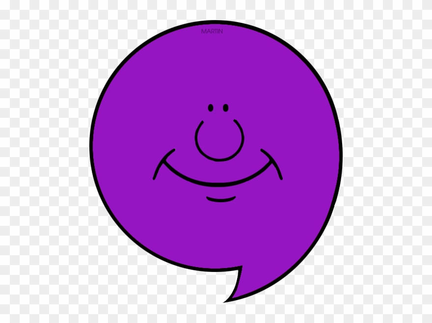 Purple Comma - Smiley Clipart