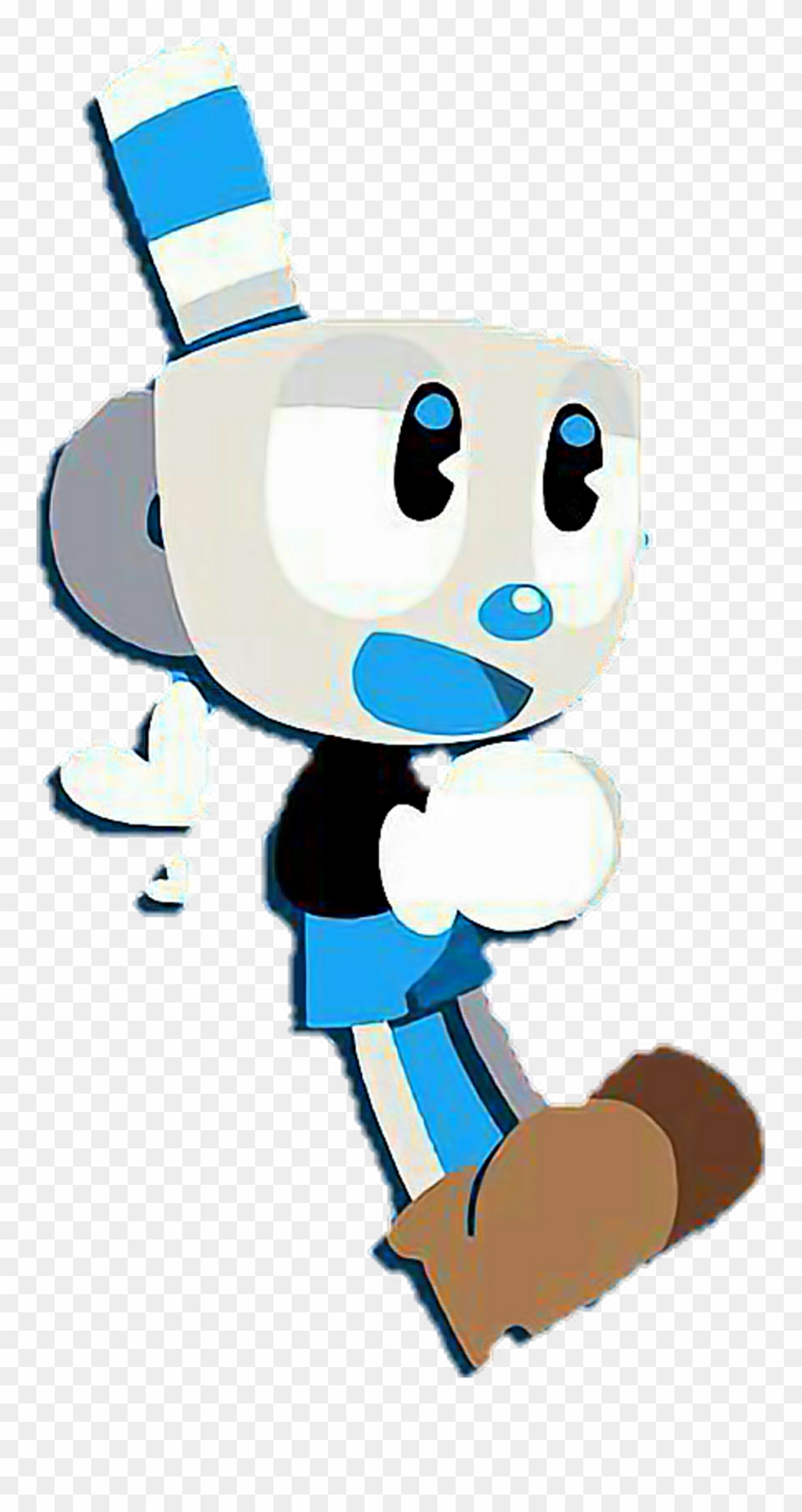 #cuphead #mugman #games #gamer #videogames #blue - Cartoon Clipart