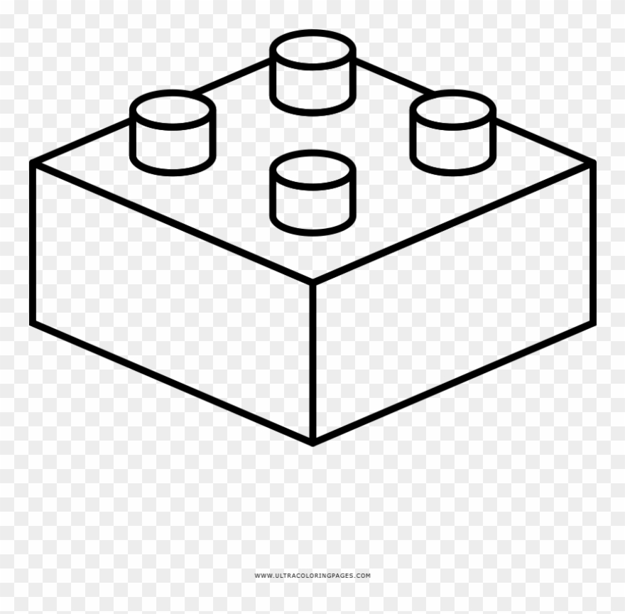 Lego Coloring Page - Black And White Legos Icon Clipart