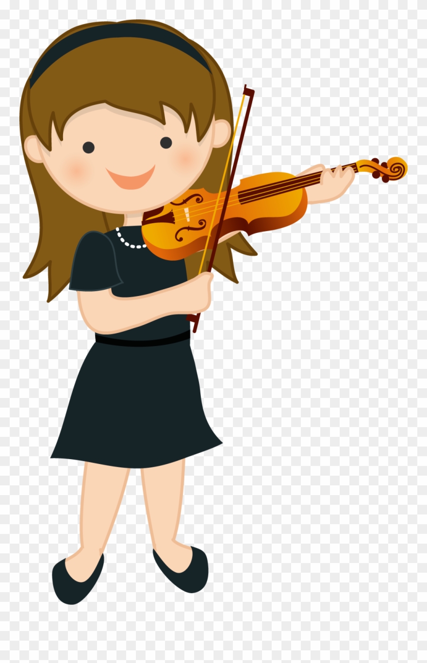 Music School, Music Theater, Music Lessons For Kids, - Girl Playing Violin Clipart - Png Download