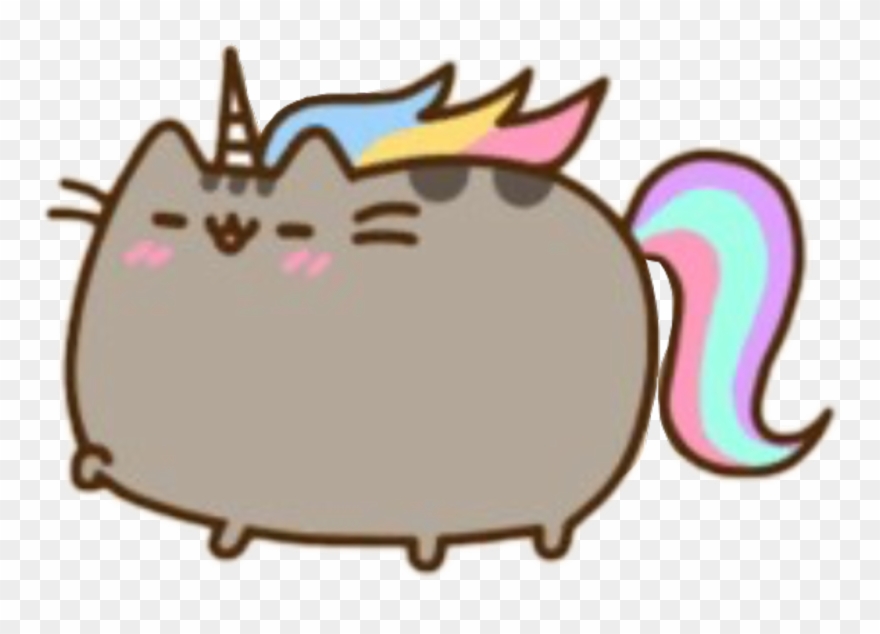 Pusheen Sticker - Rainbow Unicorn Pusheen Clipart