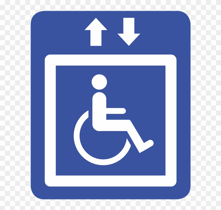Elevator Freight Elevator Handicap - Sign Clipart