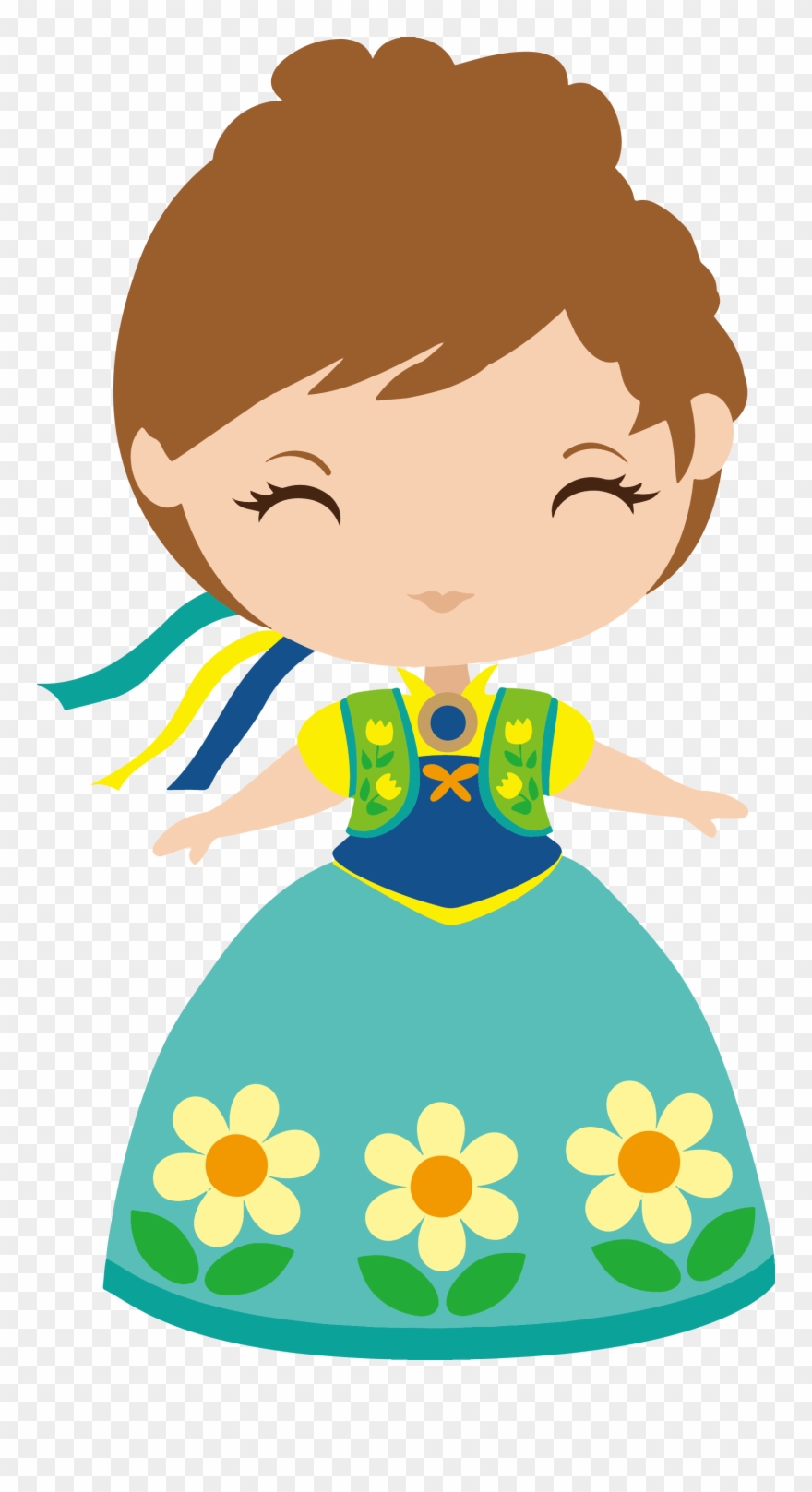Frozen Fever Anna - Frozen Fever Cute Png Clipart
