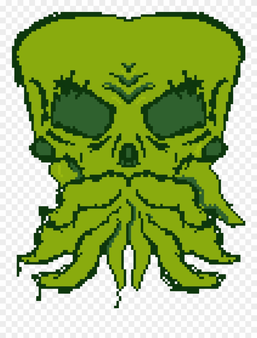 Gameboy Tentacle Skull - Illustration Clipart