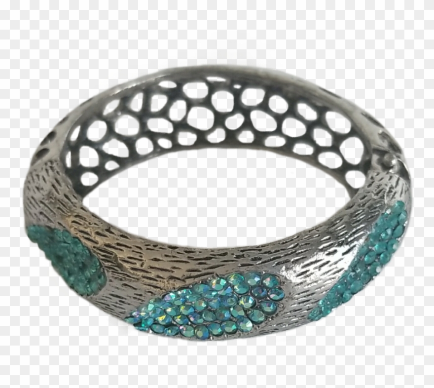 Silver & Crystal Blue Bangle Bracelet - Discos Formula Center Lock 160 Clipart
