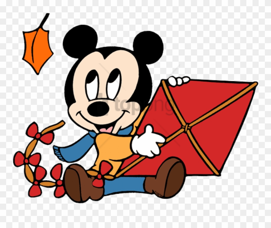 Free Png Download Baby Mickey, Kite - Autumn Disney Png Clipart