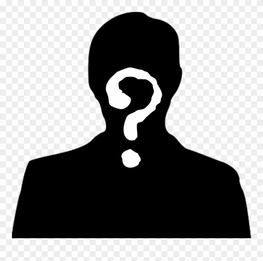 Schwarzer Mann Mit Fragezeichen Clipart