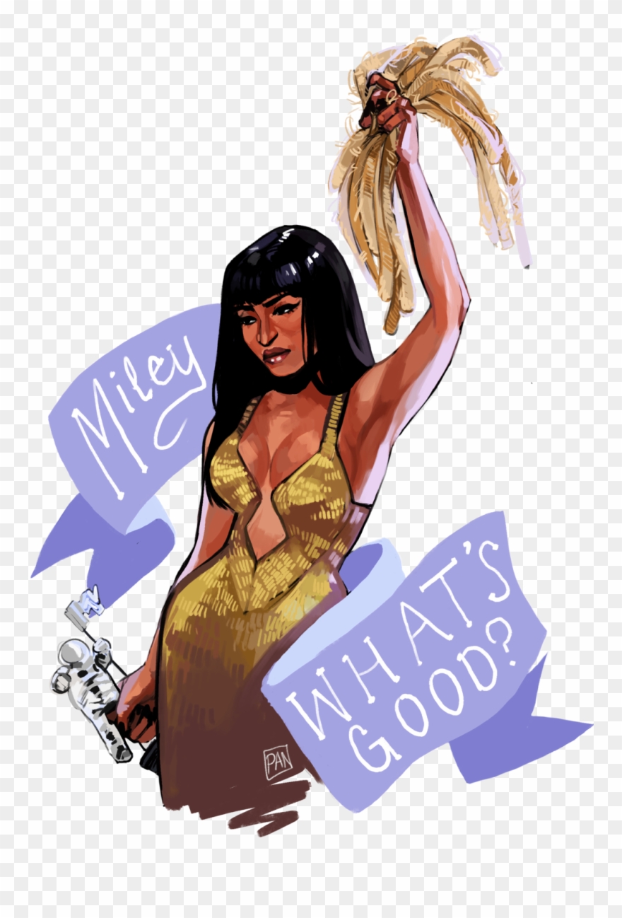 Nicki Minaj At Vmas - Nicki Minaj Cartoon Png Clipart