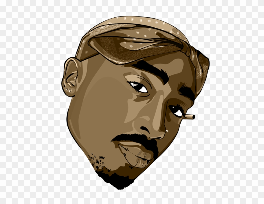 2pac - Tupac Shakur Png Cartoon Clipart