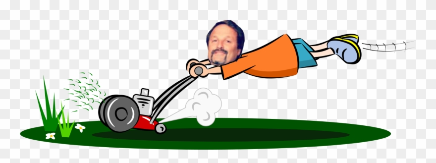 Almost Perfect Landscaping Lawn Maintenance - Cartoon Man Cutting Grass Clipart