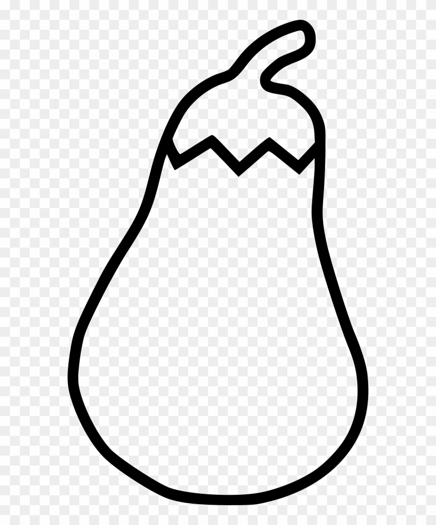 Eggplant Drawing At Getdrawings Com Free For - Gambar Terong Hitam Putih Clipart