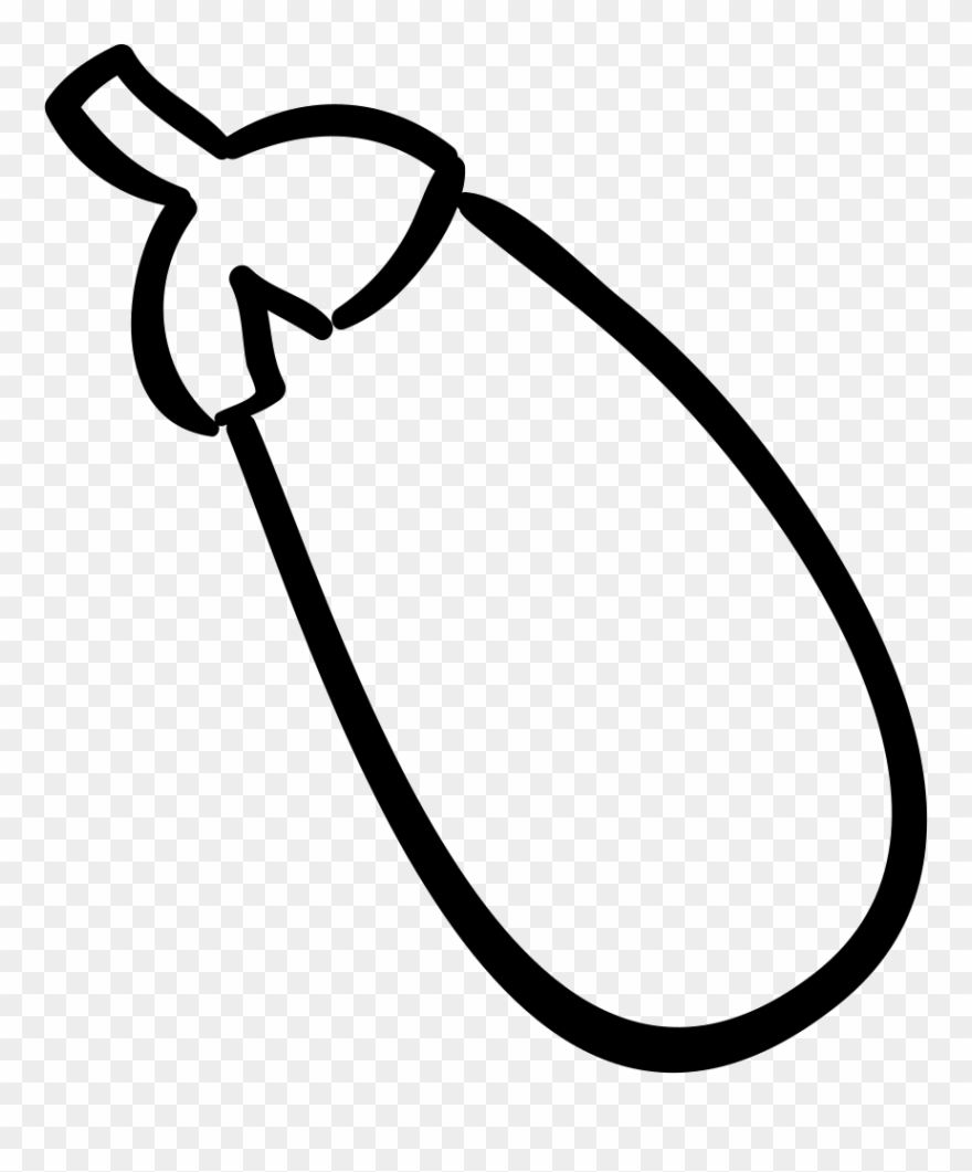 Eggplant Drawing At Getdrawings Com Free For - Outline Pictures Of Vegetables Clipart