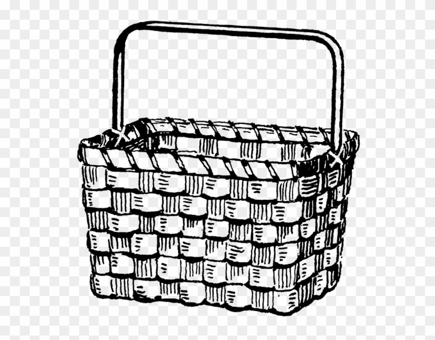 Shopping - Picnic Basket Drawing Clipart