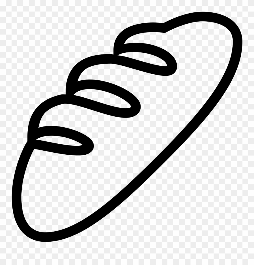 Bread Black And White Free Download Best - Png Bread White Icon Clipart