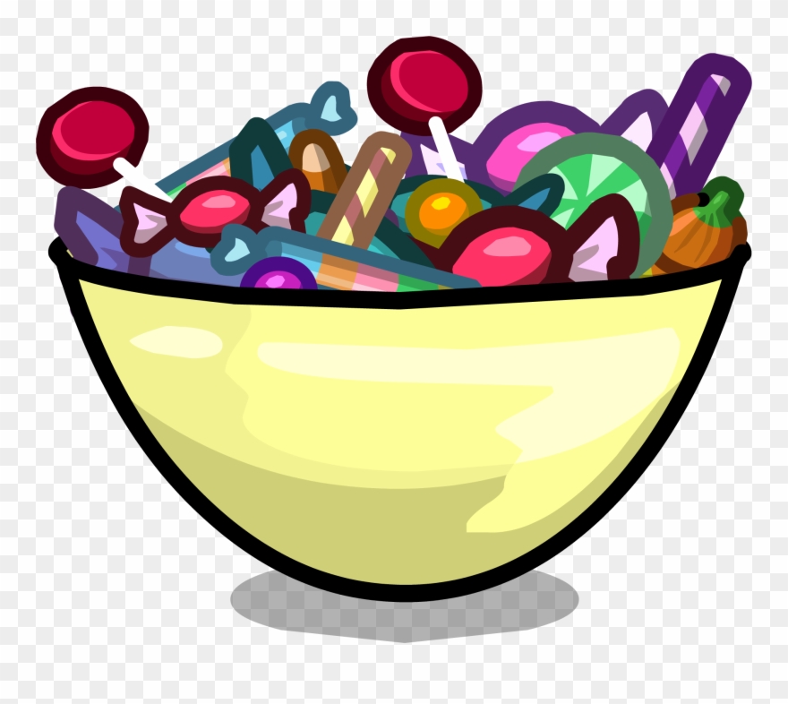 Candy Clipart Bowl Candy - Candy In A Bowl Clip Art - Png Download