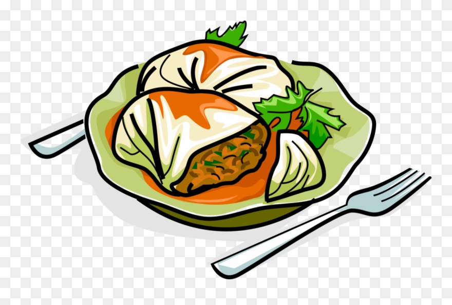 Meat Clipart Non Veg Food - Cartoon Cabbage Roll - Png Download