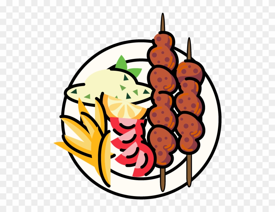 Souvlaki Portion 12,20 Euro Clipart