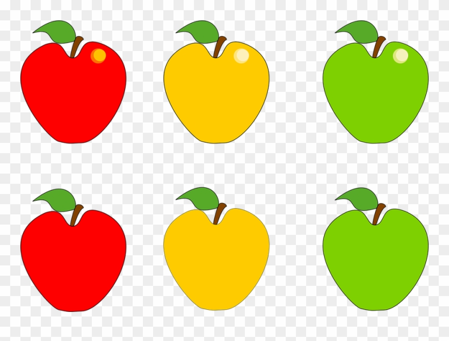 Clip Art Download S Art Free Cliparts - Red Green Yellow Apples - Png Download